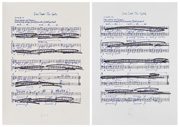 Two sheets Detail from Split Score for Cello
