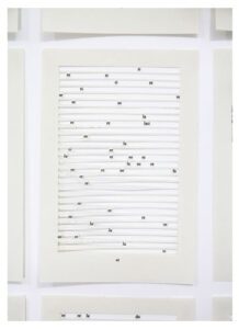 Framed page with scattered solfege syllables