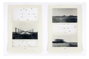 Two vintage black and white landscape photos