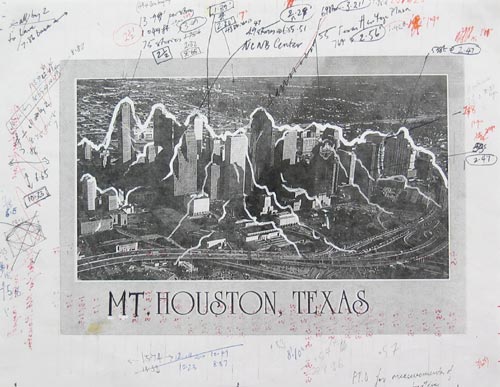 Mt Houston Texas poster placed on the wall