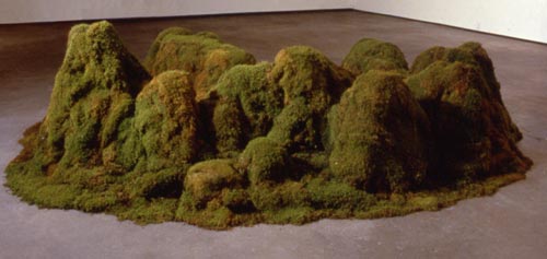Mt. Houston, 2004 moss and mixed media