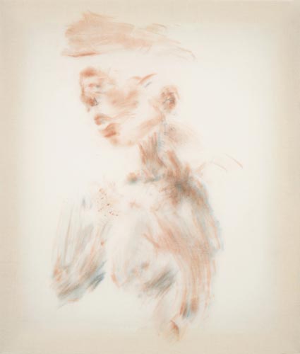 Rubbing of Me II, 2008, conte crayon on muslin, 24"x27".